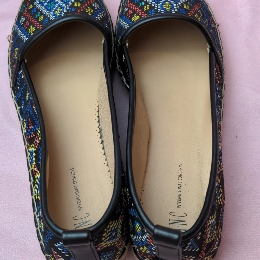 INC International Concepts Caley Aztec Boho Festival Espadrilles size 9.5